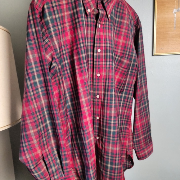 Vintage 60s 70s Pendleton Wool Plaid Button Down Shirt Mens Medium Red USA - Picture 8 of 10